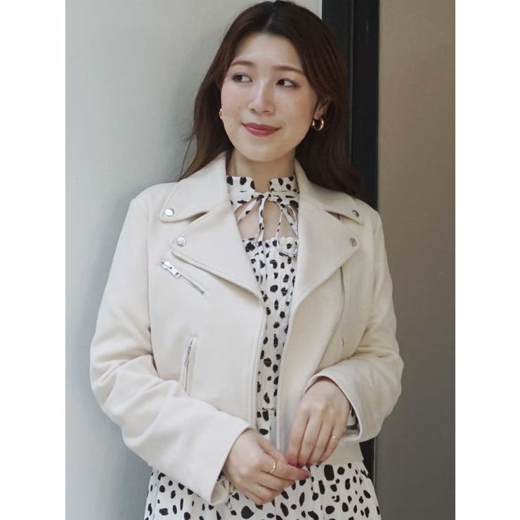 フェイクスエードコンパクトライダースジャケット[品番：MKSW0045716