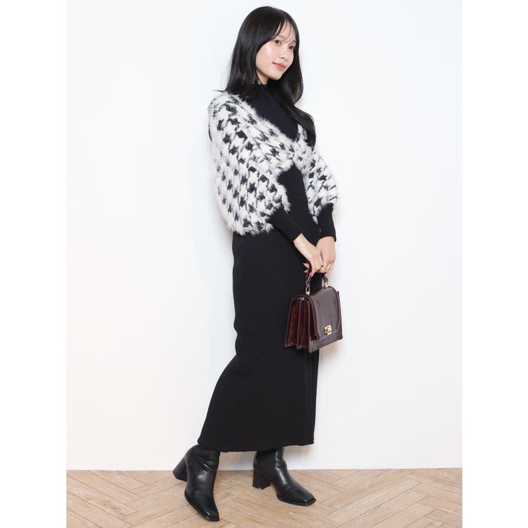 2WAYジャガードカーデドッキングニットワンピース[品番：MKSW0056428