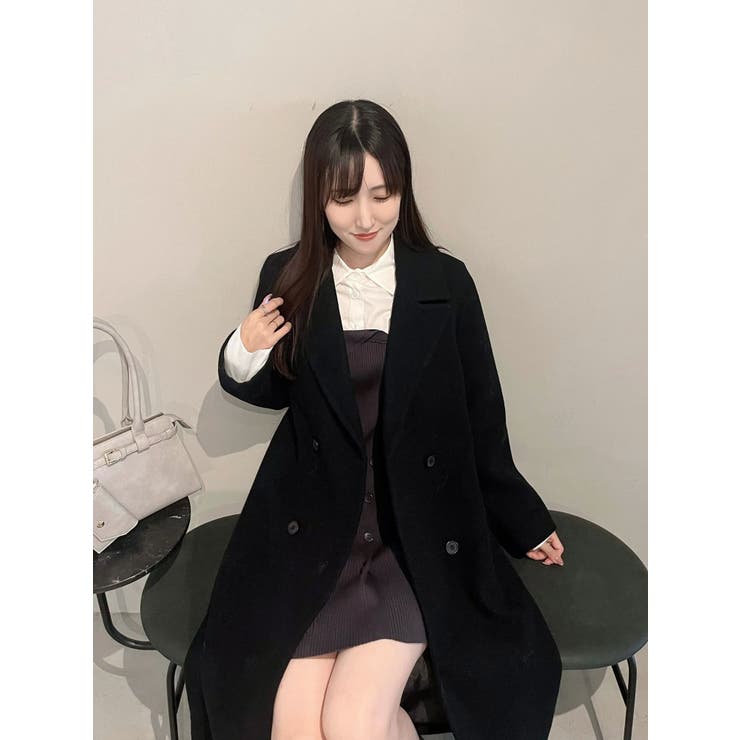 WEB限定カラーあり】シャツレイヤード風ニットドッキングミニ