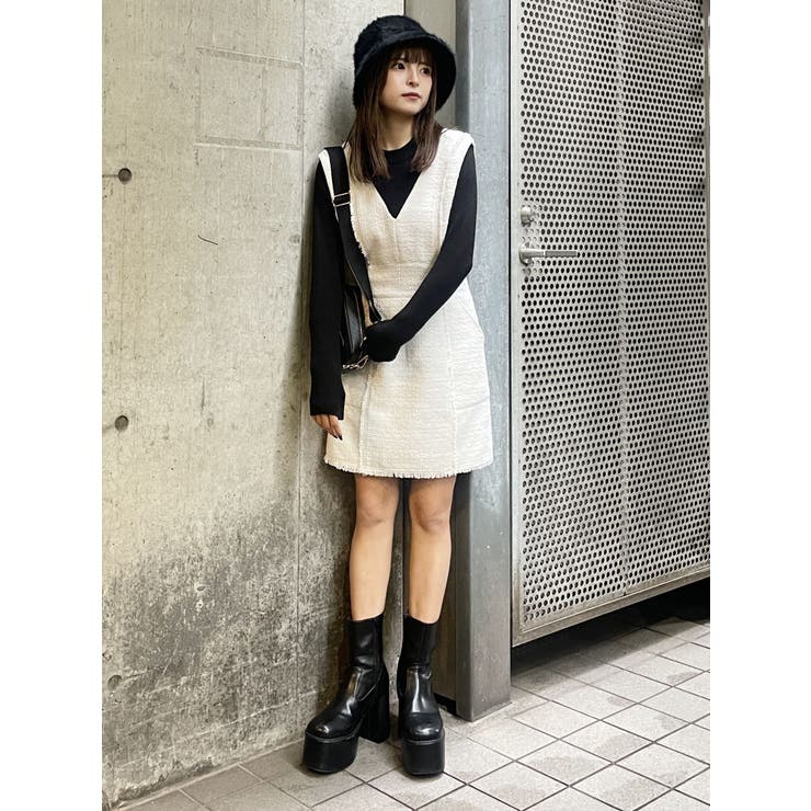 デザインステッチスクエアブーツ[品番：MKSW0060990]｜MURUA（ムルーア