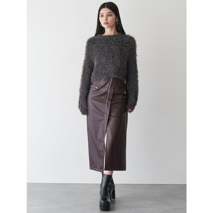 バイカラーMIXシャギーニット[品番：MKSW0066035]｜MURUA（ムルーア