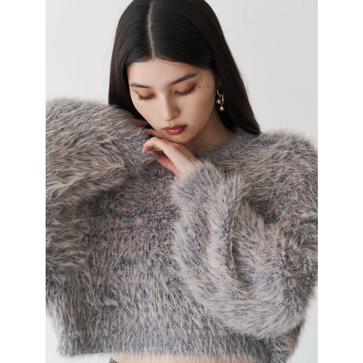 バイカラーMIXシャギーニット[品番：MKSW0066035]｜MURUA（ムルーア