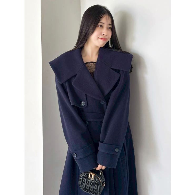 セーラービッグカラーコート[品番：MKSW0067158]｜dazzlin（ダズリン