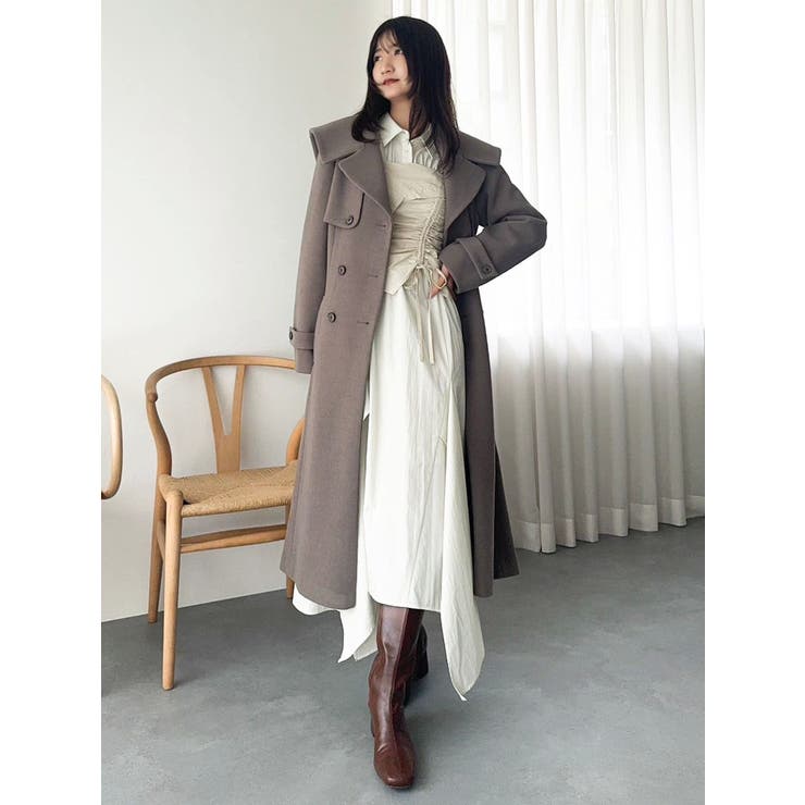 セーラービッグカラーコート[品番：MKSW0067158]｜dazzlin（ダズリン