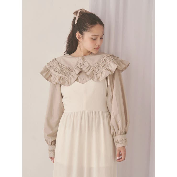 frillfrillカラーブラウス[品番：MKSW0065288]｜merry jenny