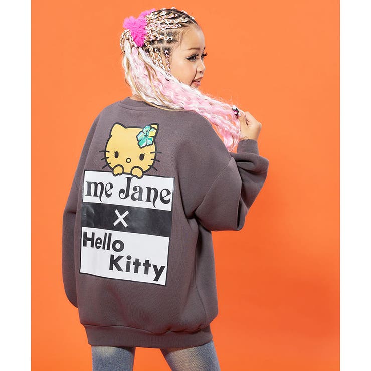 HELLO KITTY×meJane】裏起毛バックプリントBIGトレーナー[品番