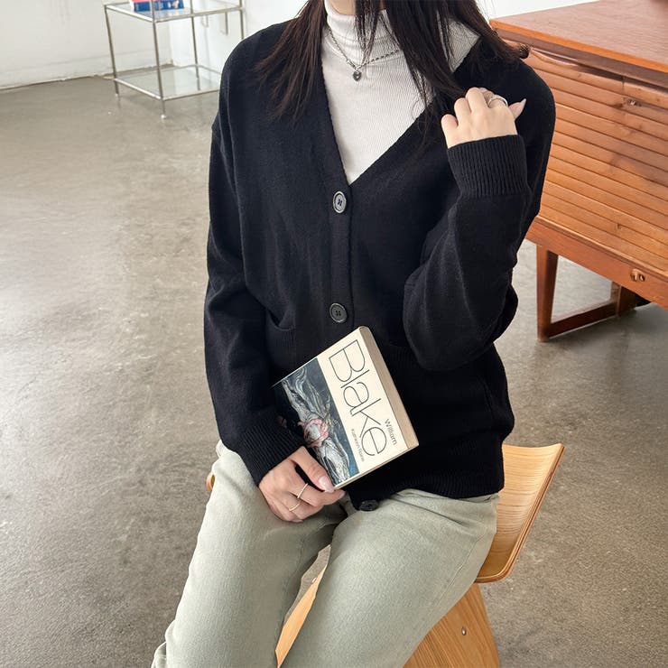 ニットカーディガン レディース秋冬羽織り[品番：II000009542
