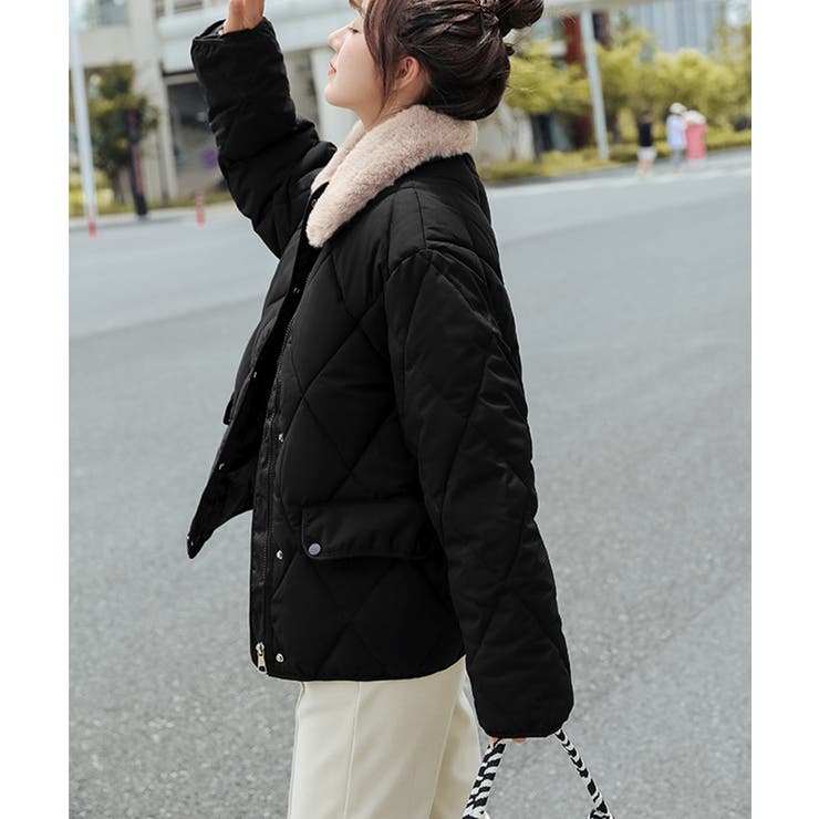 中綿キルティングジャケット 韓国アウター[品番：II000011276