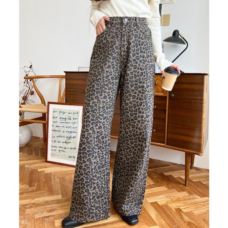 レオパード柄パンツ[品番：ERMW0003932]｜moment+（モーメントプラス