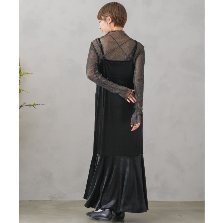 ベロアキャミOP 【RETRO GIRL】ロングキャミワンピース[品番