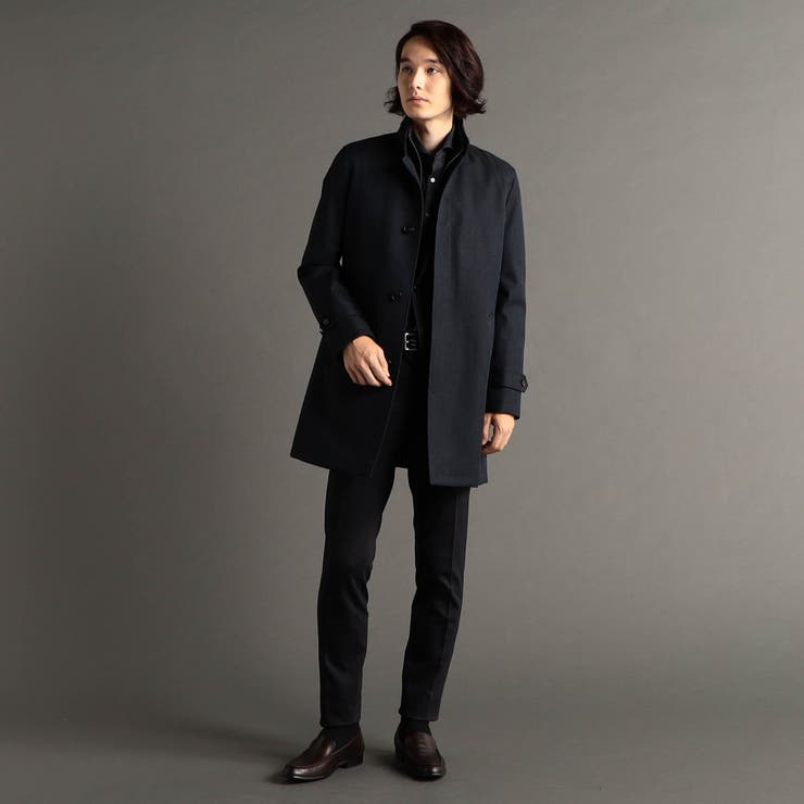 レイヤードライナー付スタンドカラーコート[品番：NICW0003885
