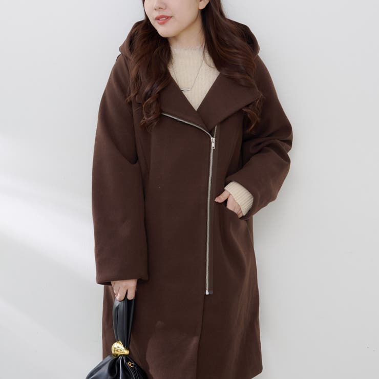 フードジップ付きコート[品番：OLOW0016946]｜RMAF NICE CLAUP / OLIVE