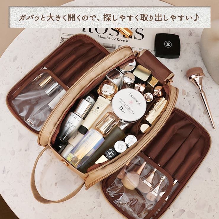 化粧ポーチ メイクボックス 大容量[品番：JOKW0016690]｜REAL STYLE