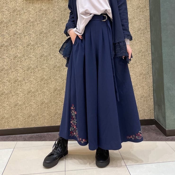 ボタニカルフラワー刺繍パンツ[品番：IGAW0001689]｜axes femme