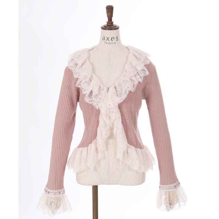 レースフリルニットボレロ[品番：IGAW0005687]｜axes femme