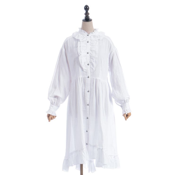 ガーゼフリルシャツワンピース[品番：IGAW0007014]｜axes femme