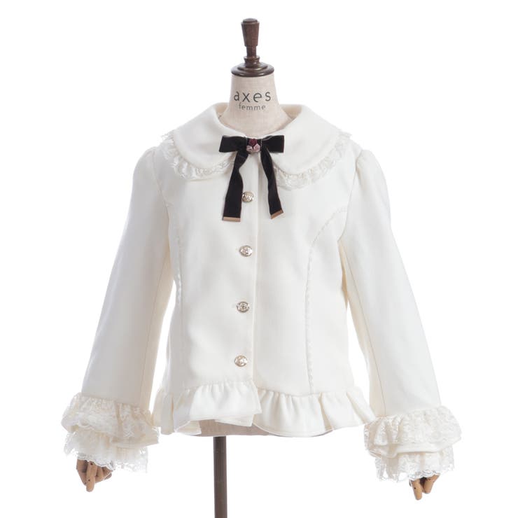 ローズリボン付フリルCO[品番：IGAW0007085]｜axes femme