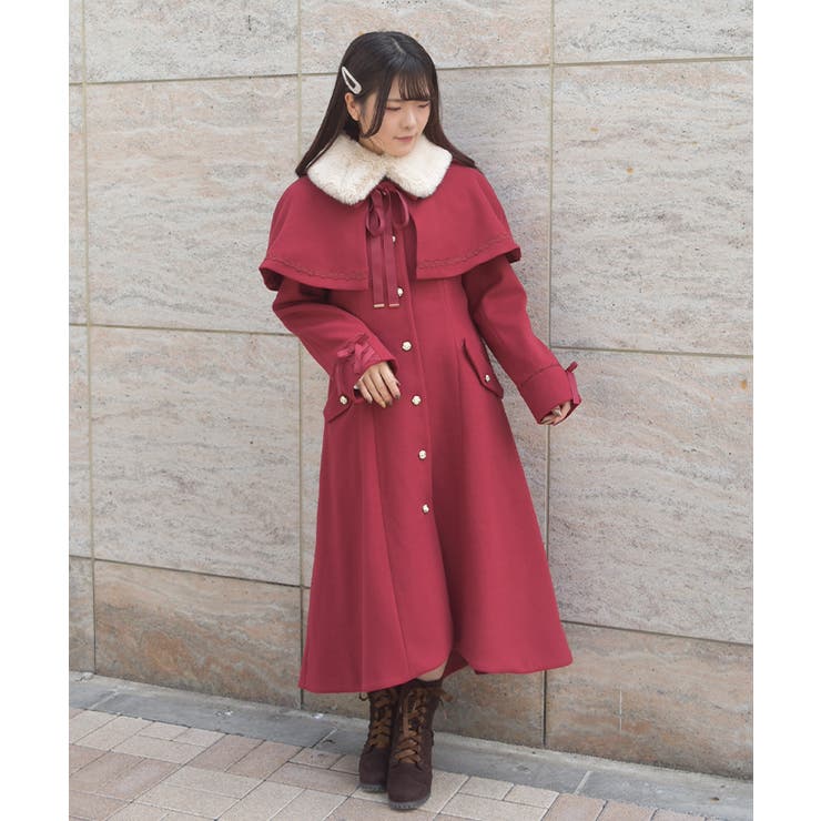 ケープセットバッスルコート[品番：IGAW0007086]｜axes femme