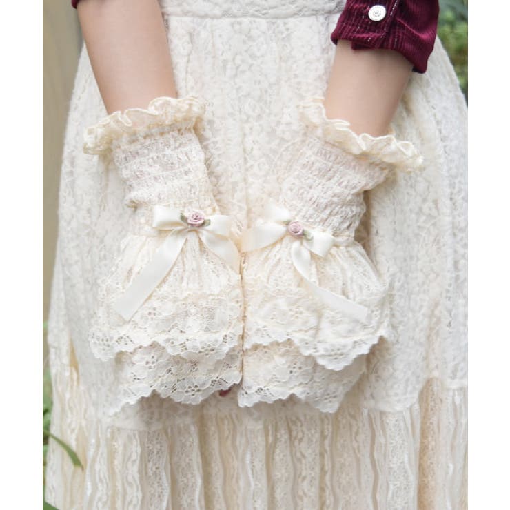ローズリボンレースカフス[品番：IGAW0005683]｜axes femme