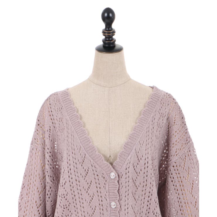 透かし編みモヘアニットCD[品番：IGAW0000666]｜axes femme