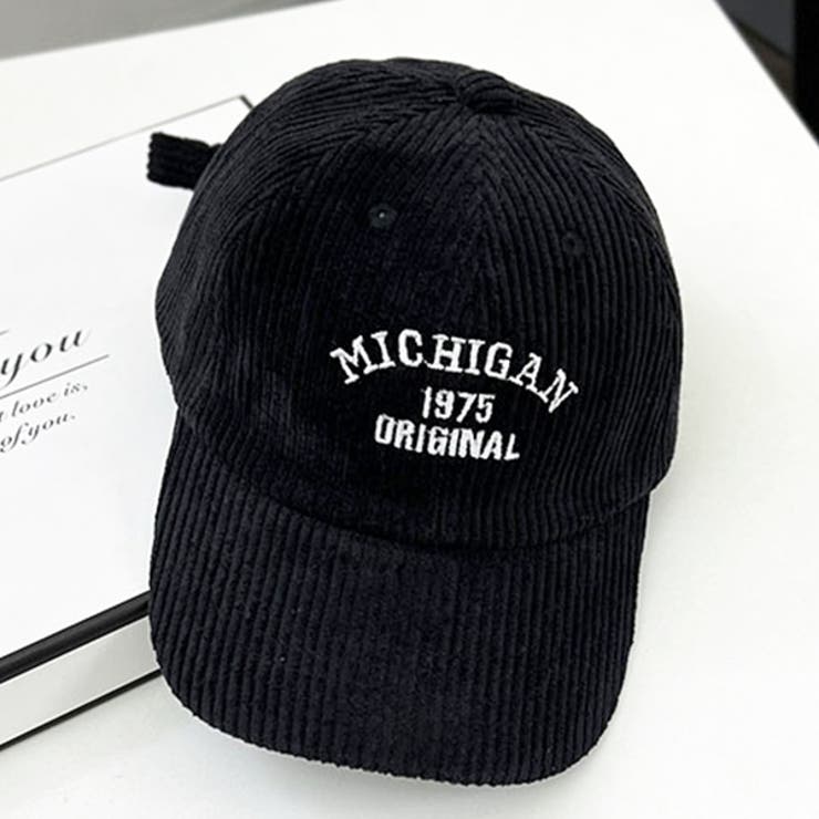 コーデュロイ・刺繍ロゴ ベースボールキャップ [品番：ADEW0003870