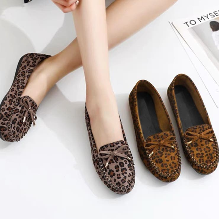 レオパード柄 フラットシューズ[品番：ADEW0004251]｜ad thie