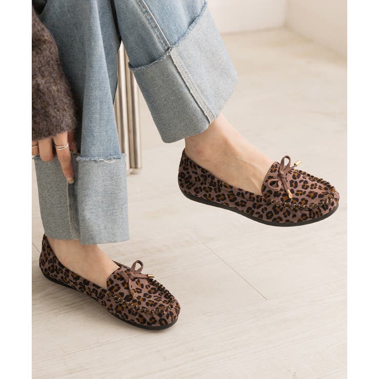 レオパード柄 フラットシューズ[品番：ADEW0004251]｜ad thie