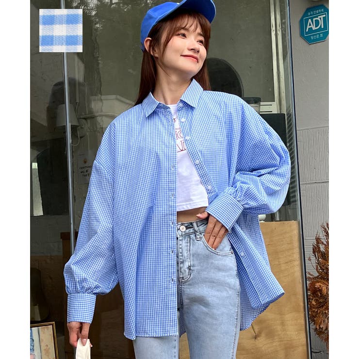 新色追加 春色シャツ ストライプ[品番：ADEW0000872]｜ad thie