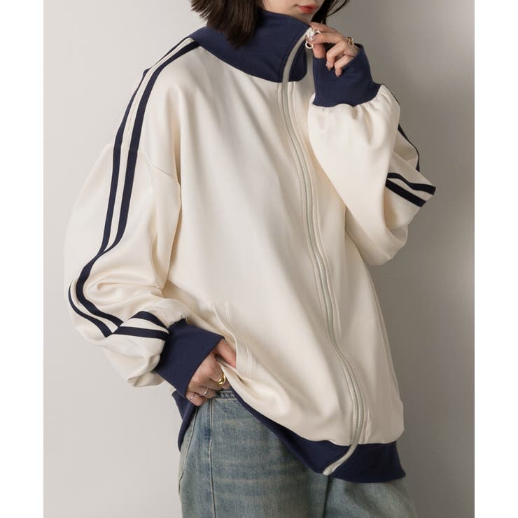 オーバーサイズトラックジャケット[品番：ADEW0004565]｜ad thie