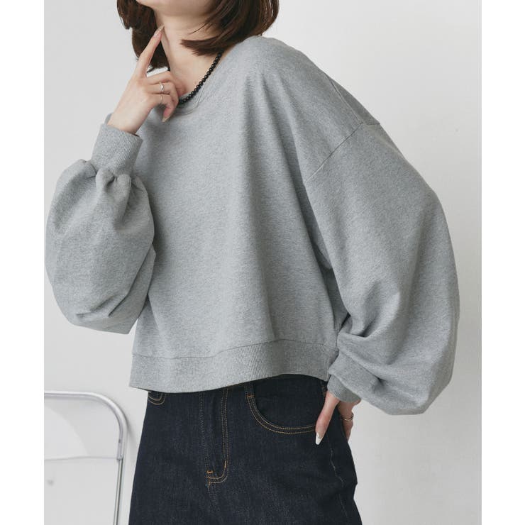 ショート丈スウェットプルオーバー[品番：ADEW0004941]｜ad thie