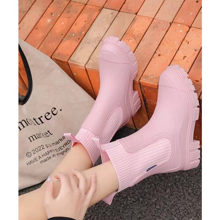 ショートレインブーツ 厚底ブーツ ショートブーツ 雨晴兼用 傘 レイン