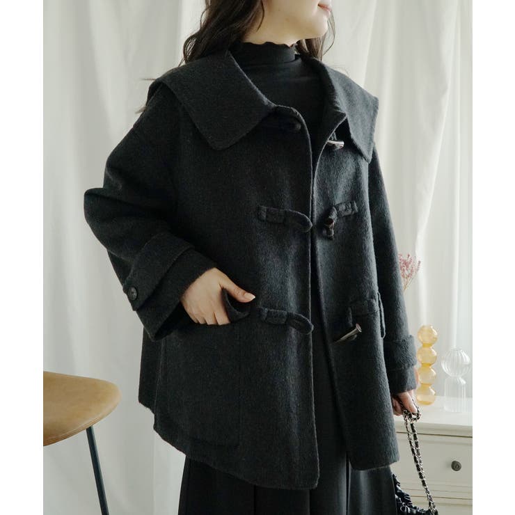 ウールショートコート【AW】[品番：XT000011326]｜aimoha （アイモハ