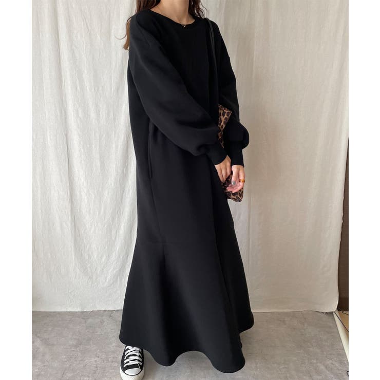 裏起毛スウェットマーメイドワンピース[品番：AMTW0005008]｜JUNOAH