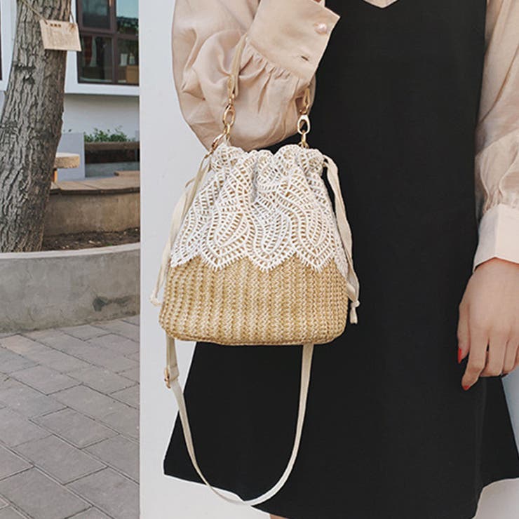 かごバッグ レース ショルダーバッグ[品番：AGCW0000735]｜SUNSHINE