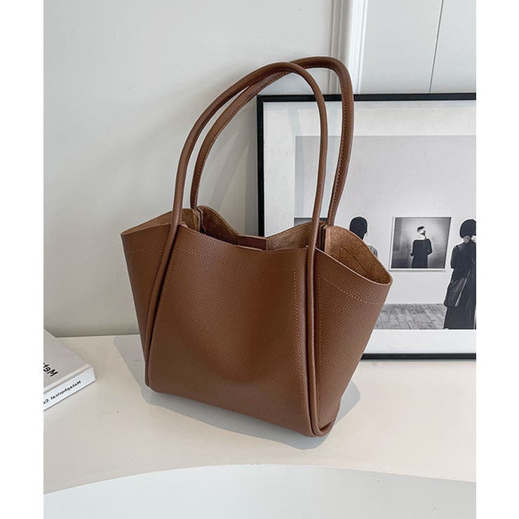 ポーチ付きトートバッグレディース肩掛け鞄[品番：AGCW0005799