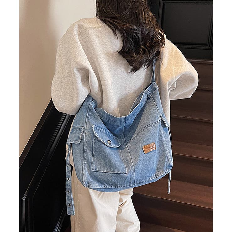 デニム ショルダーバッグ A4 大容量[品番：AGCW0007201]｜SUNSHINE