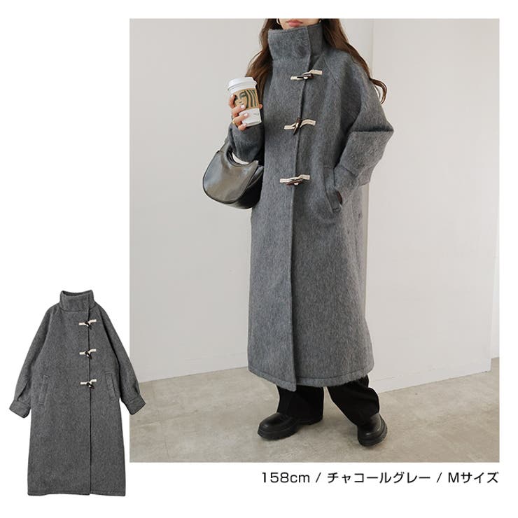 ニット シャギー ダッフルコート[品番：AZ000004513]｜andme