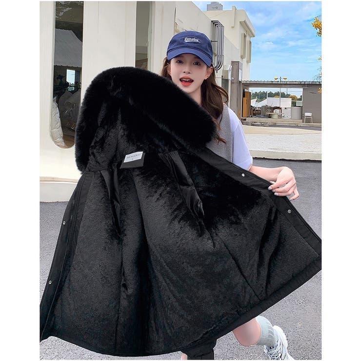 モッズコート フード付きアウター 中綿コート[品番：AKIW0004569]｜And