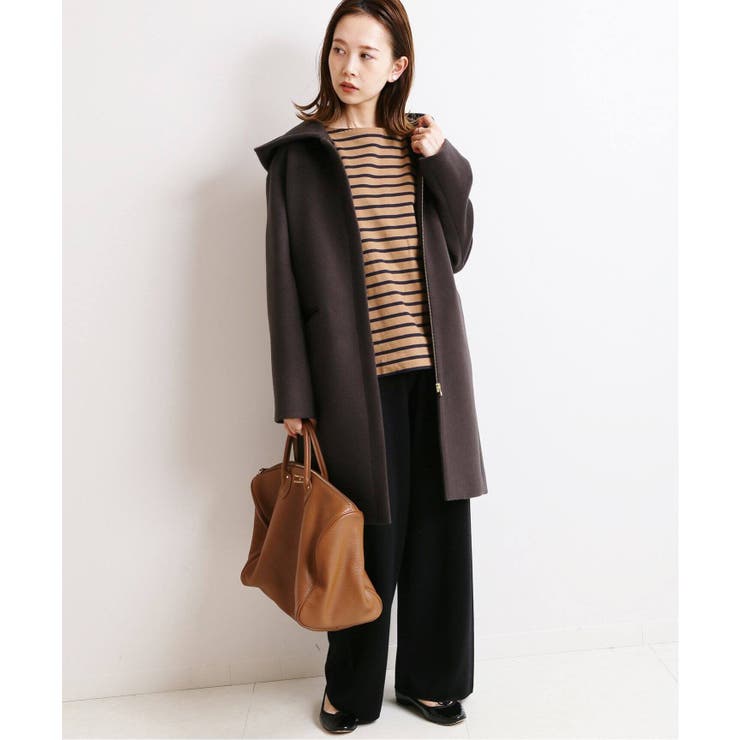 IENA イエナ】二重織りシャルムフードコクーンコート◇[品番