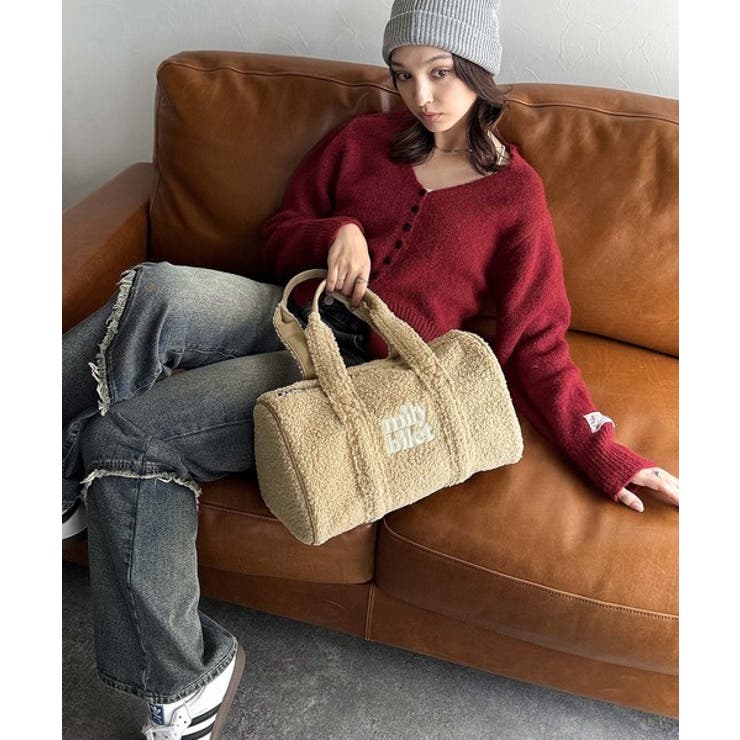 mily bilet】ふわもこ感がたまらない主役バッグ♪ロゴ刺繍