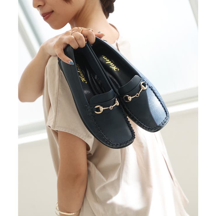 超軽量 ソフトレザー ゴールドビット ドライビングシューズ[品番