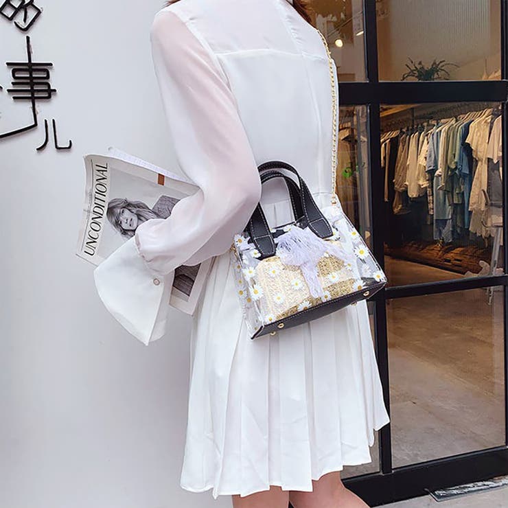 クリアショルダーバッグ【韓国ファッション】[品番：ZJ000012669