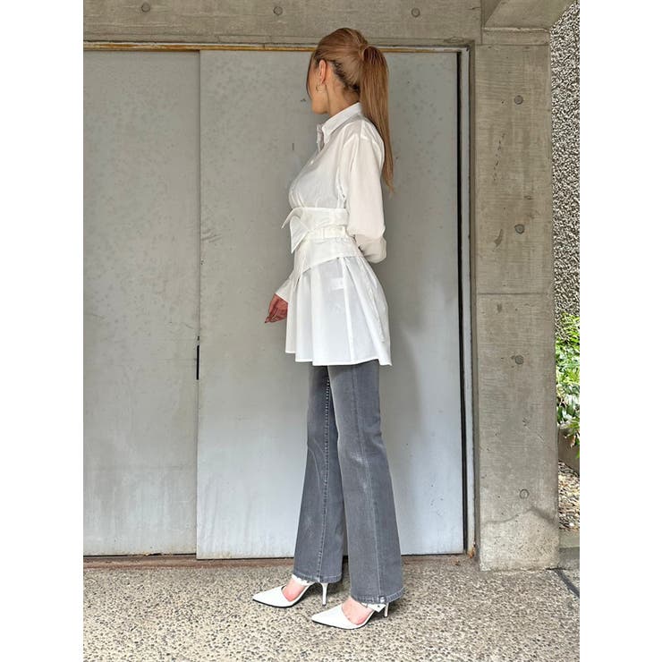 コルセットベルトシャツワンピース[品番：EO000006259]｜EGOIST