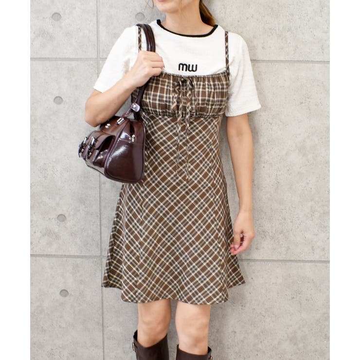 チェックミニワンピース[品番：TRNW0001835]｜FUN（ファン）の