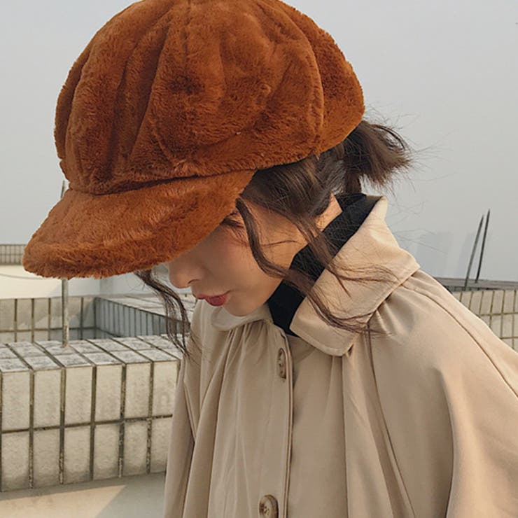 春新作】 フェイクファー キャスケット[品番：FI000005814]｜futier