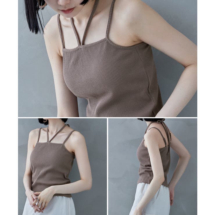 etoll エトル カップインホルターネックキャミソール[品番