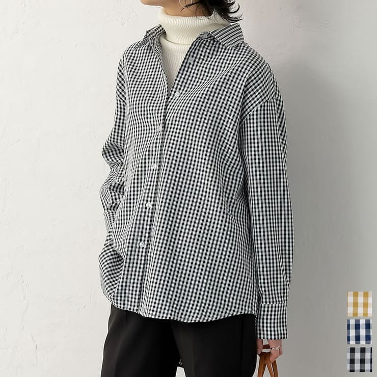 トラッドなムード漂うギンガムチェックシャツ ギンガムチェック
