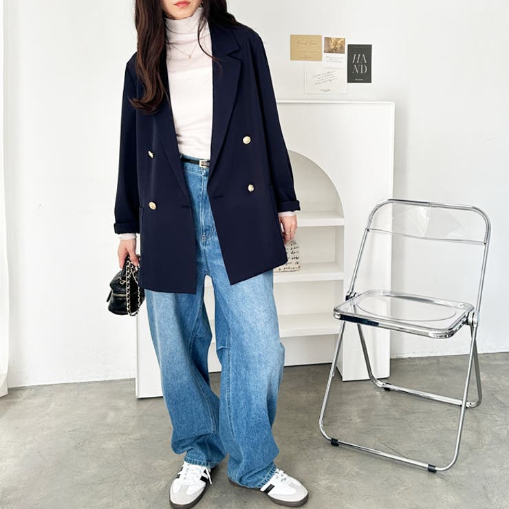 金ボタンダブルテーラードジャケット[品番：GERW0010901]｜GeeRA