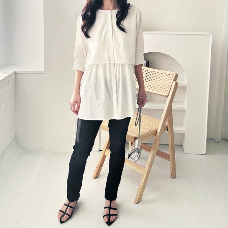 ペプラムシャツチュニック[品番：GERW0010941]｜GeeRA（ジーラ）の