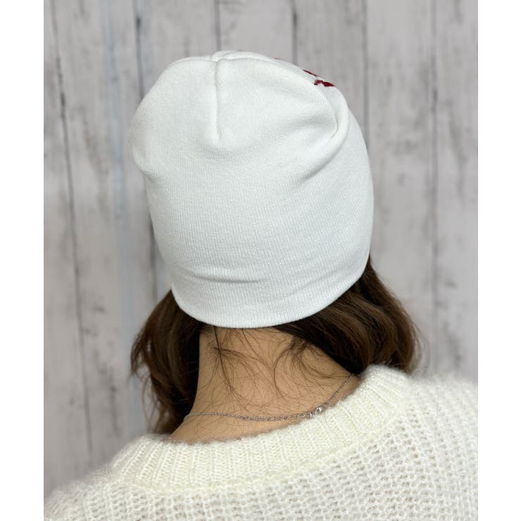 英字LOVEメッセージ×存在感デザイン》ニットビーニー帽／秋冬[品番